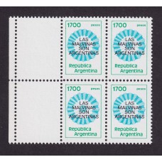 ARGENTINA 1982 GJ 2022ACZ CUADRO DE ESTAMPILLAS CON COMPLEMENTO NUEVAS MINT U$ 80